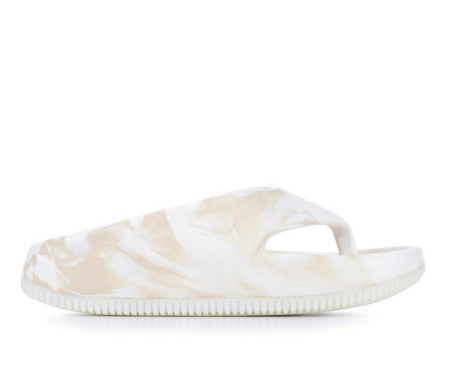 Women's Nike Calm Flip SE Sport Slides in Phantom 001 color