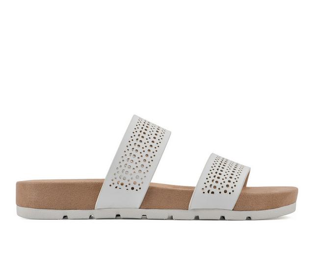 Women's Cliffs by White Mountain Thrilled Sandals in White color