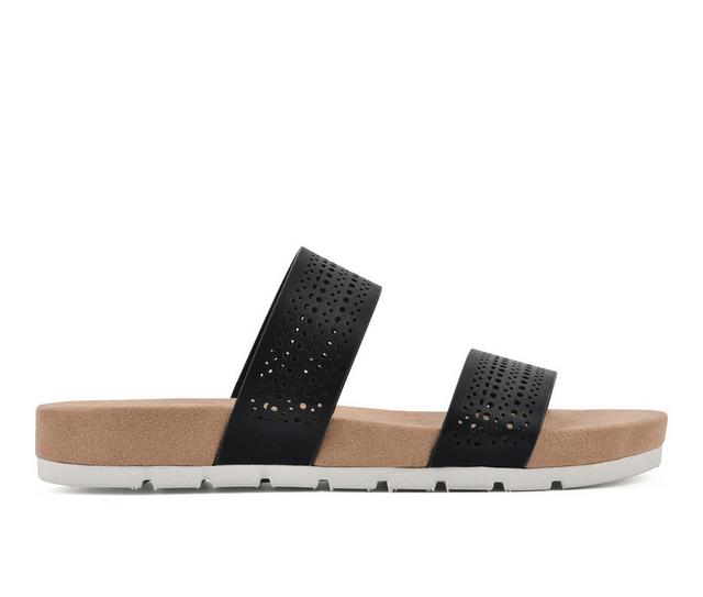Women's Cliffs by White Mountain Thrilled Sandals in Black color