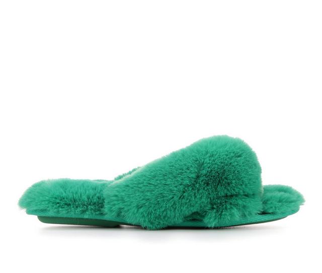 Jessica Simpson High Plush Knot Slide in Sea Green color