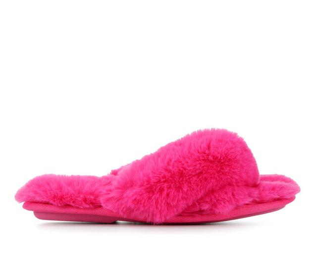 Jessica Simpson High Plush Knot Slide in Neon Pink color