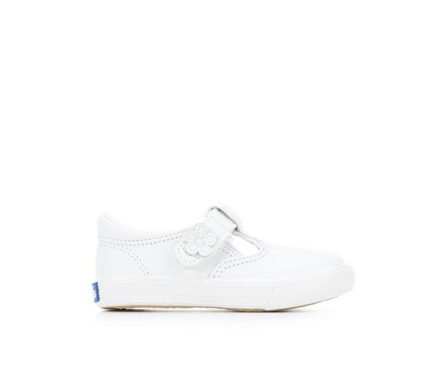 Girls' Keds Infant & Toddler & Little Kid Daphne T-Strap Casual in White Leather color