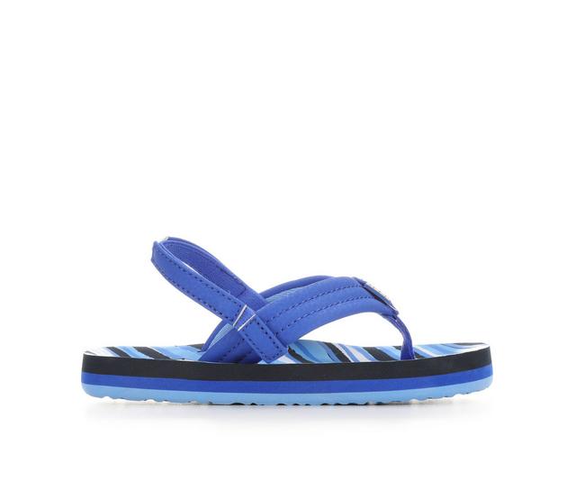 Kids' Reef Toddler & Little Kid Little Ahi Flip-Flop Sandals in Royal Stripe color