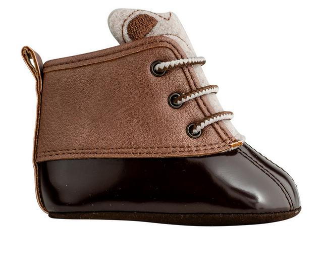 Boys' Baby Deer Infant Alex B Crib Shoes in Brown color