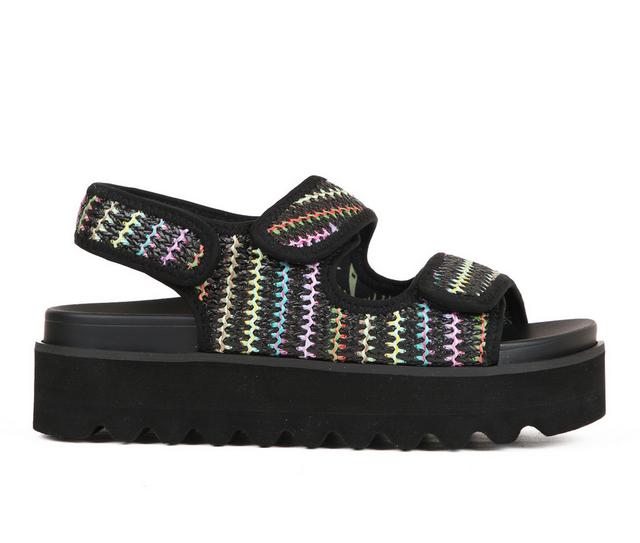 Women's Rocket Dog Balmy Footbed Sandals in Black Multi color