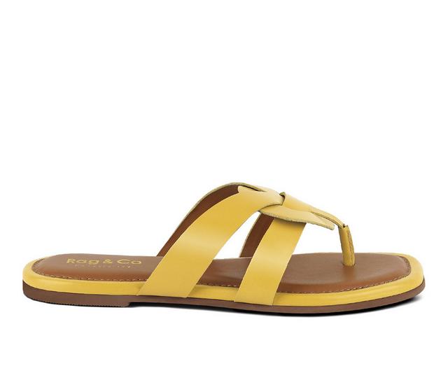 Women's Rag & Co Angeles Sandals in Yellow color
