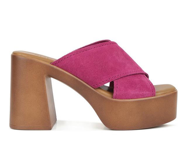 Women's Rag & Co Matrix Platform Heeled Sandals in Fuchsia color