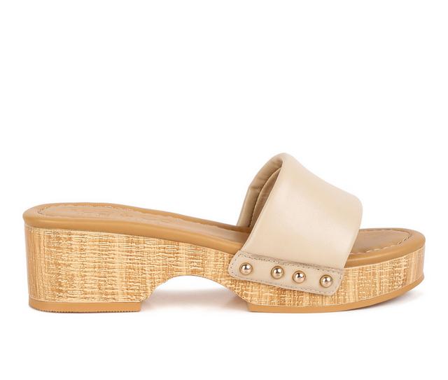 Women's Rag & Co Minny Platform Sandals in Beige color