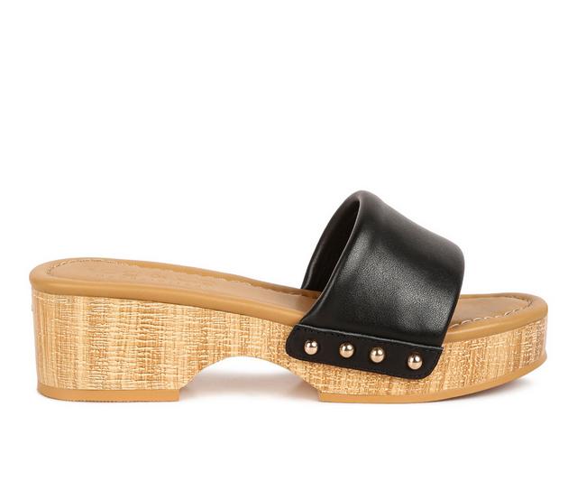 Women's Rag & Co Minny Platform Sandals in Black color