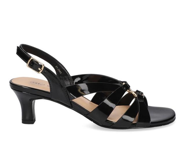 Women's Easy Street Zazie Dress Sandals in Black Patent color