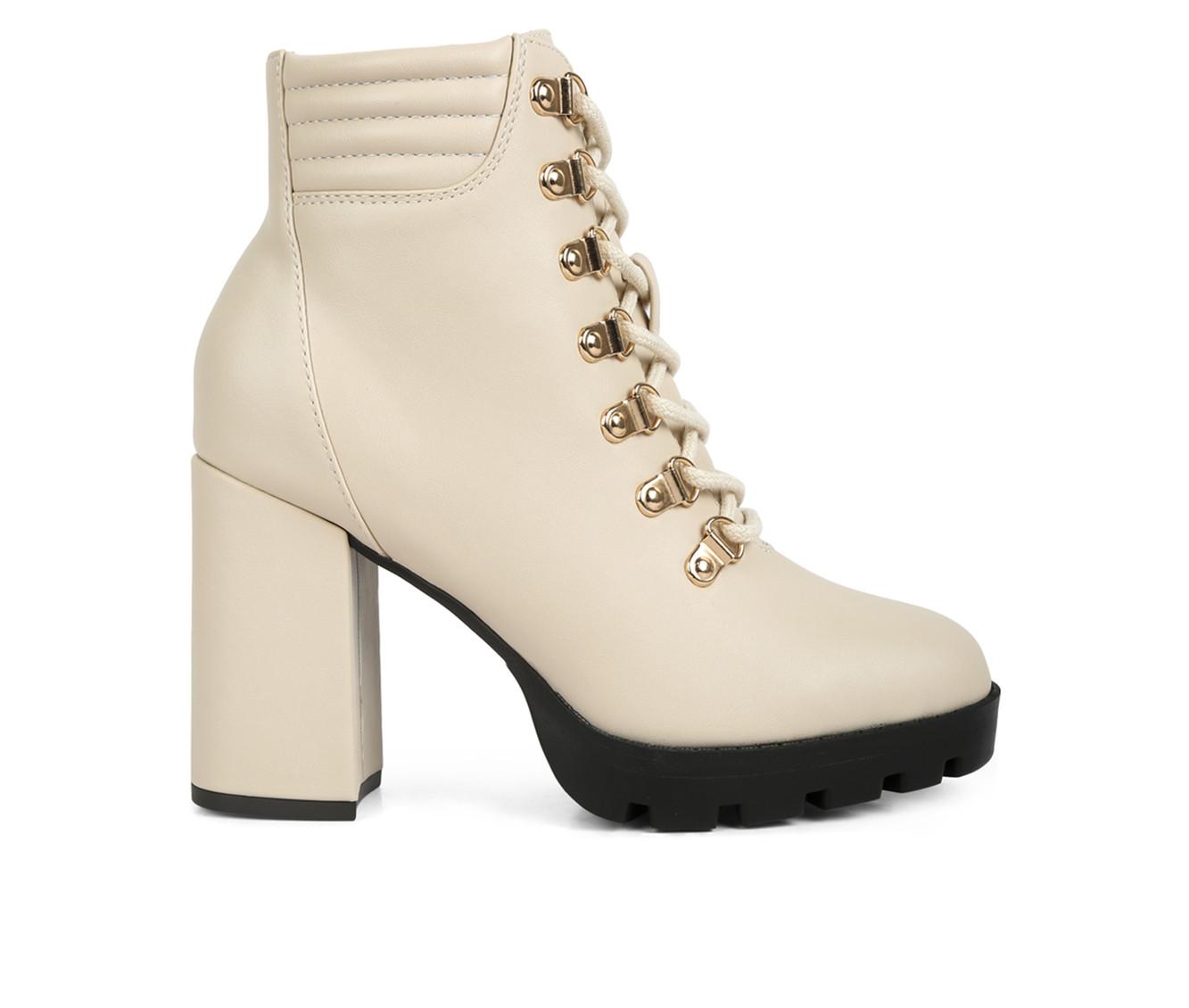 Women s London Rag Hamiltons Platform Heeled Combat Boots Shoe