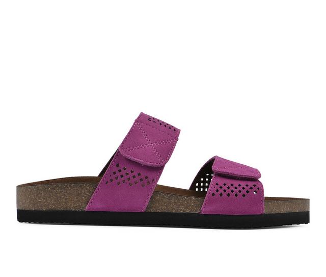 Women's White Mountain Hawkbill Footbed Sandals in Purple Rain color