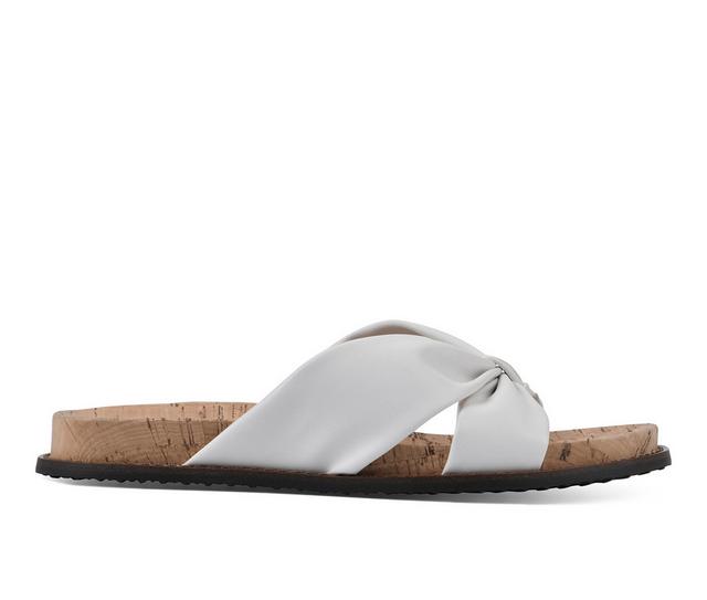 Women's White Mountain Malanga Footbed Sandals in White color