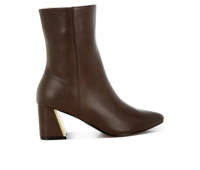 Women's London Rag Kaira Heeled Booties in Brown color