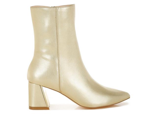 Women's London Rag Kaira Heeled Booties in Gold color