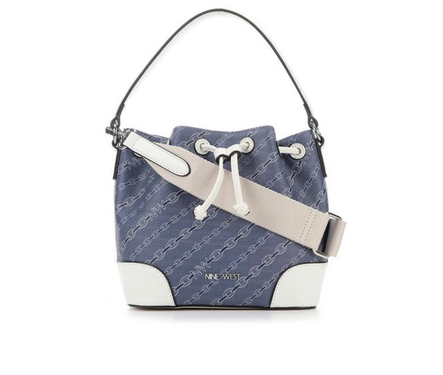 Nine West Ellis Bucket Crossbody Handbag in Denim color