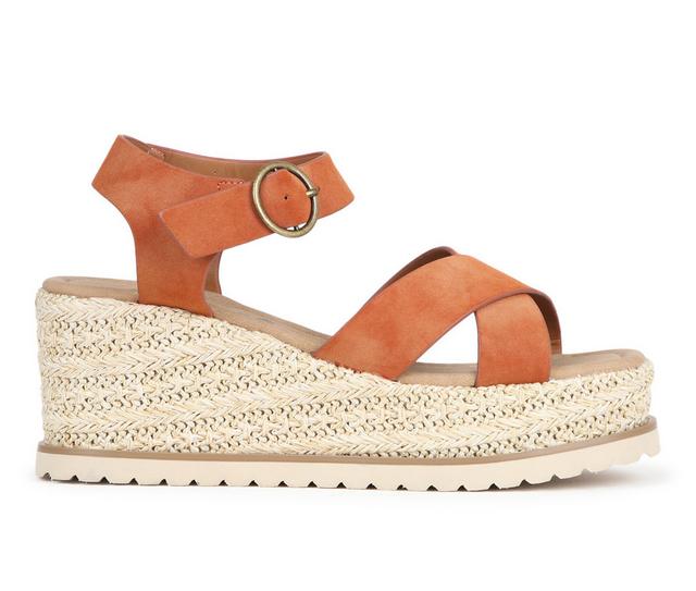 Women's Jellypop Cameo Wedges in Terracotta color