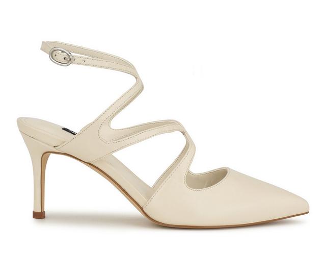 Women's Nine West Maes Pumps in Cream Leather color