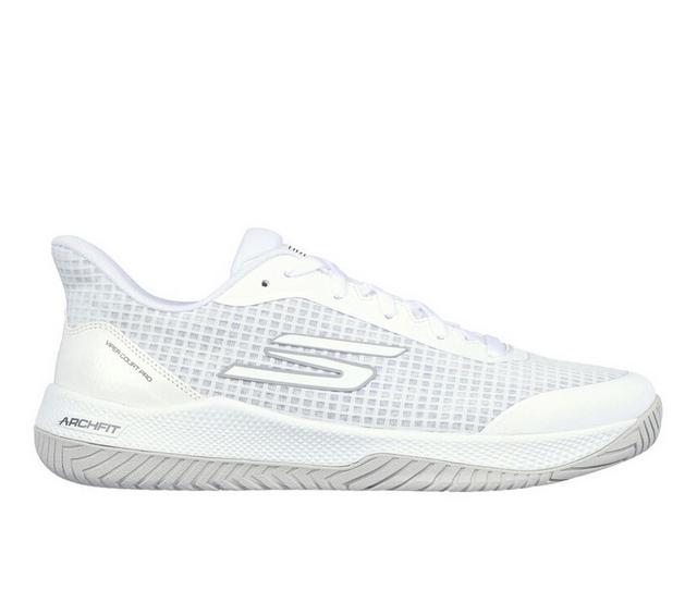 Men's Skechers Viper Court Pro Pickleball Sneakers in White/White color