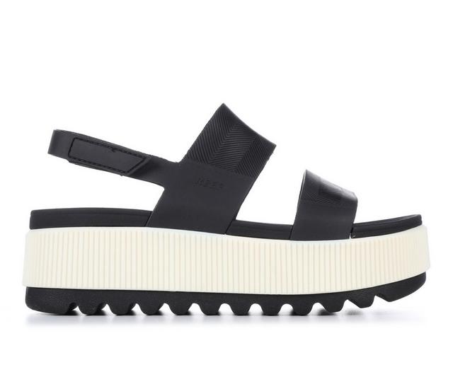 Women's Reef Water Vista Higher Platform Sandals in Black Vintage color