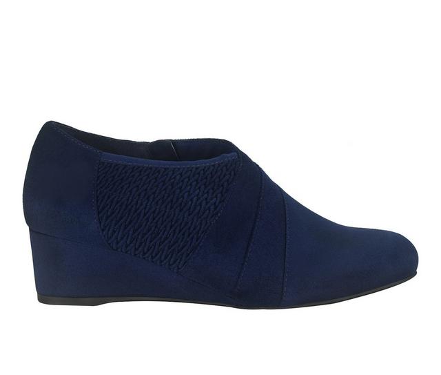 Women's Impo Ginger Wedge Shoetie Booties in Midnight Blue color