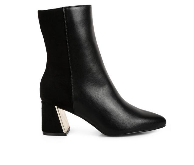 Women's London Rag Des Heeled Booties in Black color