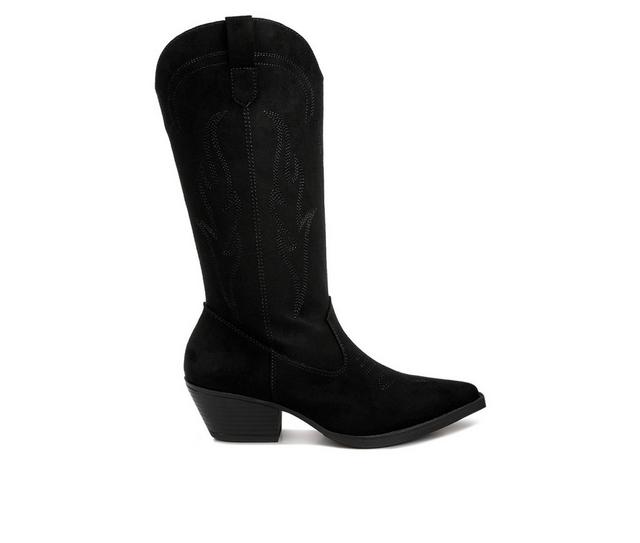 Women's London Rag Ginni Western Boots in Black color