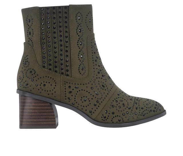 Women's Impo Jackie Heeled Booties in Loden color