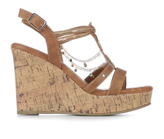 Women's Jellypop Rabell Wedges in Cognac color