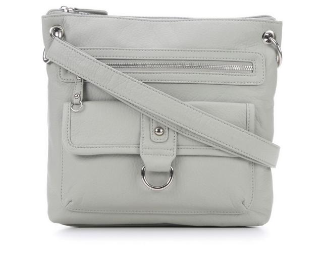 Bueno Of California GRAINY WASH CROSSBODY Handbag in DOVE GREY color