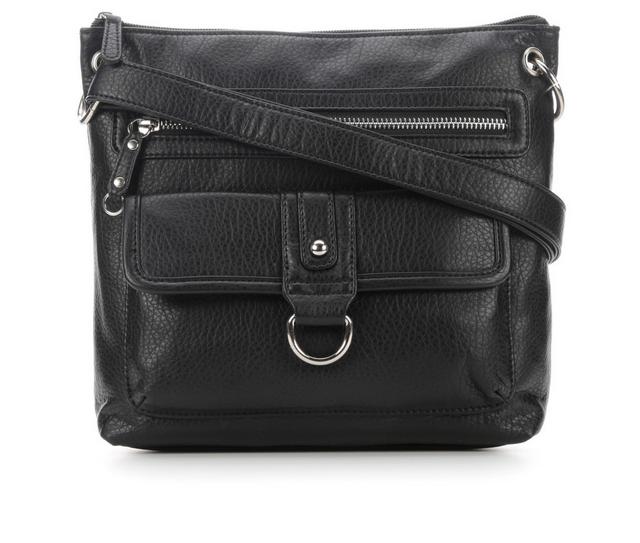 Bueno Of California GRAINY WASH CROSSBODY Handbag in BLACK color