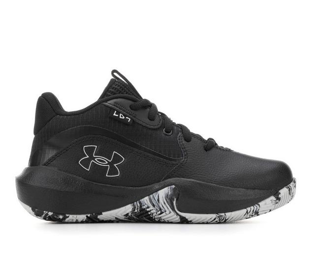 Boys' Under Armour Little Kid Lockdown 7 Preschool Basketball Shoes in Black/Black/Sil color