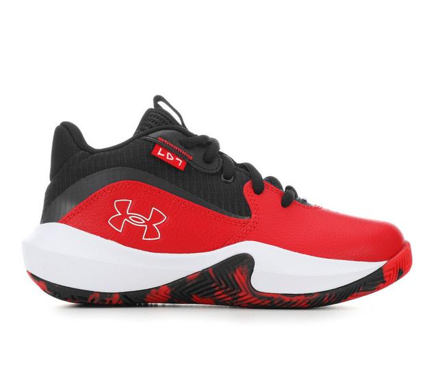 Boys' Under Armour Little Kid Lockdown 7 Preschool Basketball Shoes in Red/Blk/Wht color