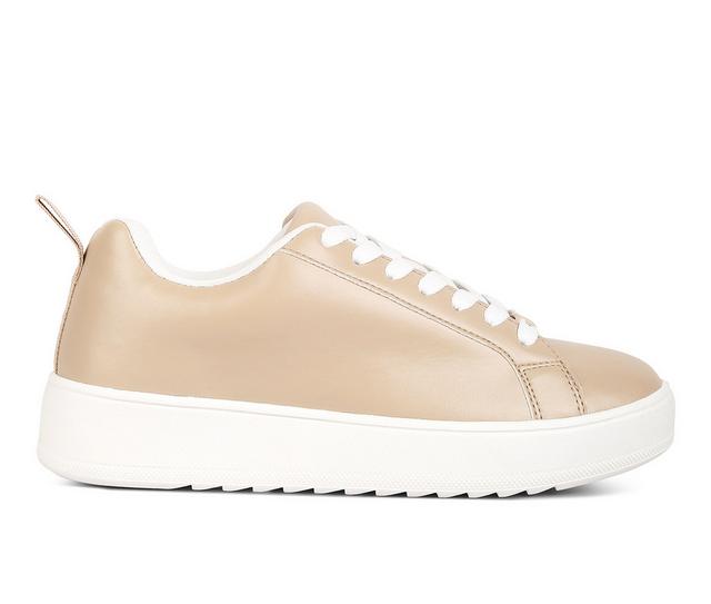 Women's London Rag Rouxy Fashion Sneakers in Tan color