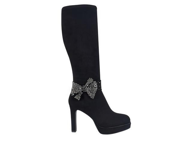 Women's Impo Onneli Bling Knee High Platform Boots in Black color