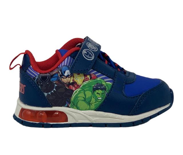 Boys' MARVEL Toddler & Little Kids Avengers Lighted Sneakers in Blue color