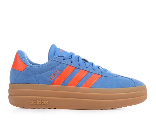 Women's Adidas VL Court 3.0 Bold Platform Sneakers in Blue/Orange color