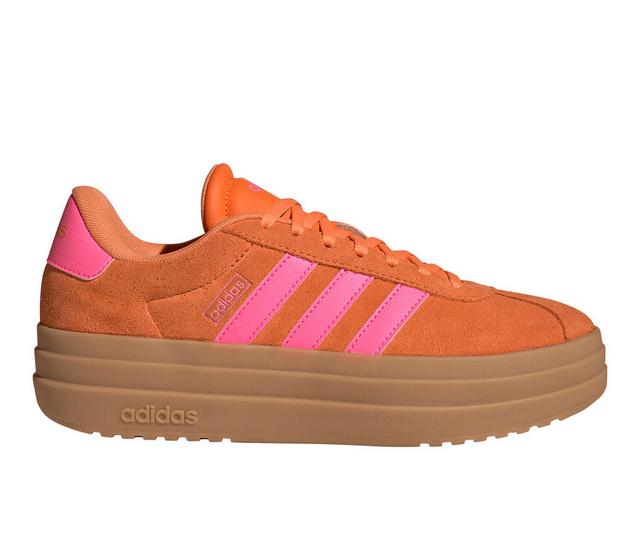 Women's Adidas VL Court 3.0 Bold Platform Sneakers in Orange color