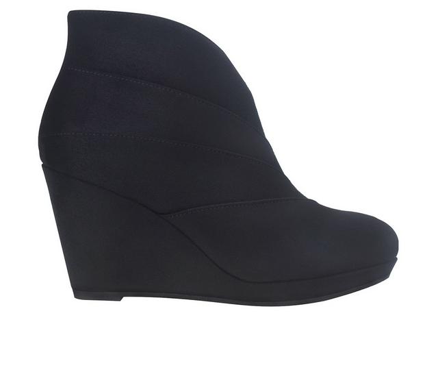 Women's Impo Thorson Wedge Booties in Black color