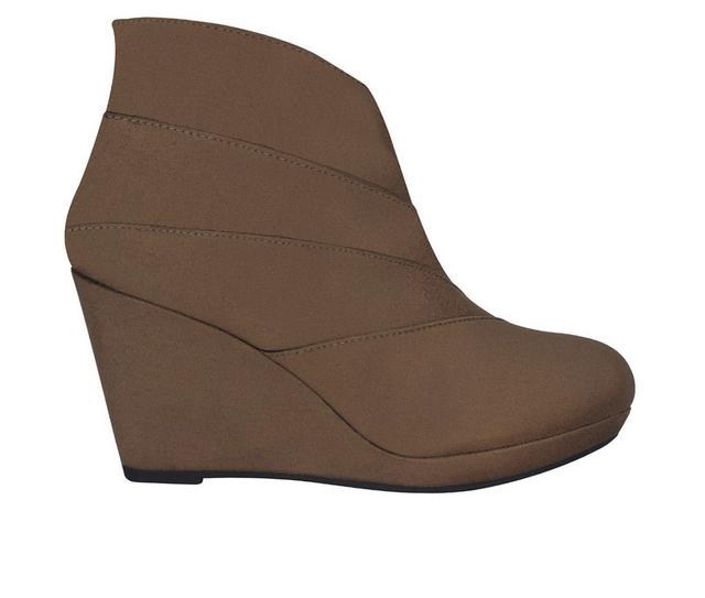 Women's Impo Thorson Wedge Booties in Mushroom color