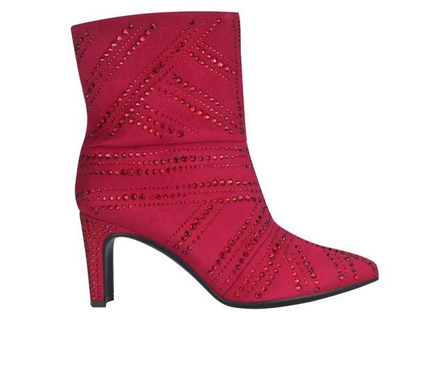 Women's Impo Virgie Heeled Booties in Scarlet Red color