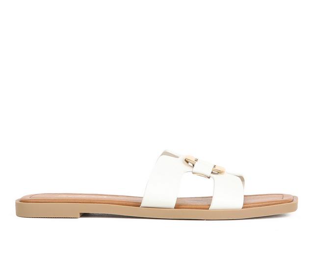 Women's Soda Feng Sandals in White color