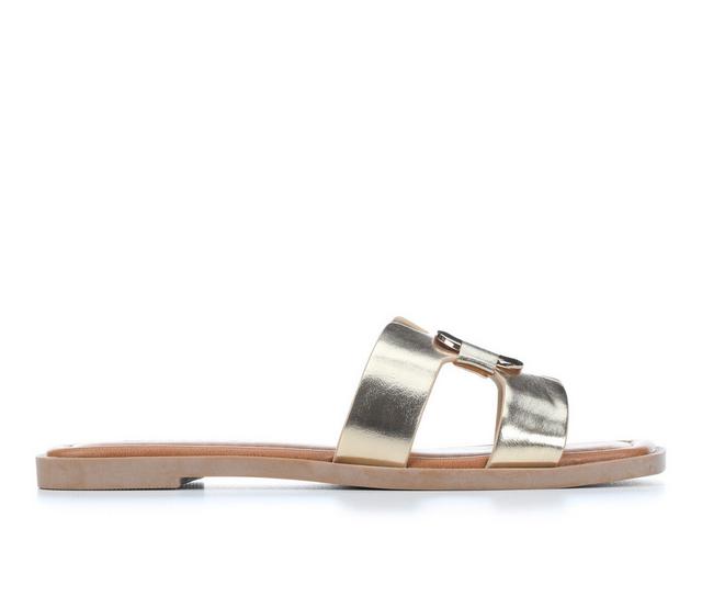 Women's Soda Feng Sandals in Gold color