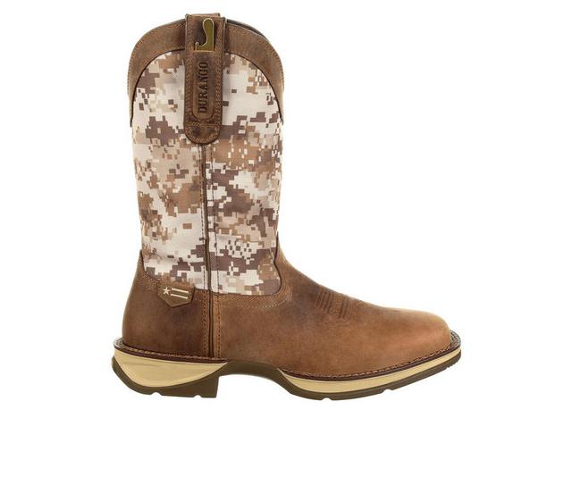 Men's Durango Rebel Desert Camo Pull-on Western Cowboy Boots in Br/Desert Camo color