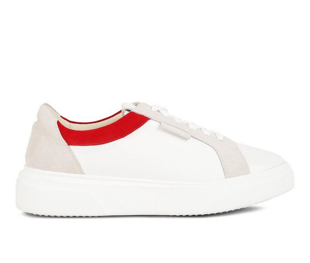 Women's Rag & Co Endler Fashion Sneakers in White/Red color