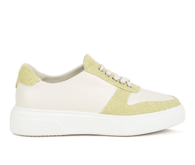 Women's Rag & Co Kjaer Fashion Sneakers in Off White/Green color