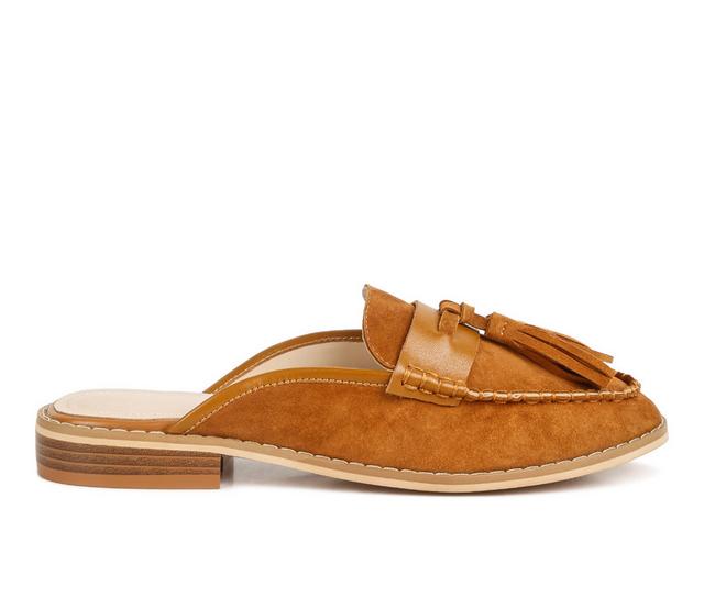 Women's Rag & Co Edmanda Mules in Light Tan color