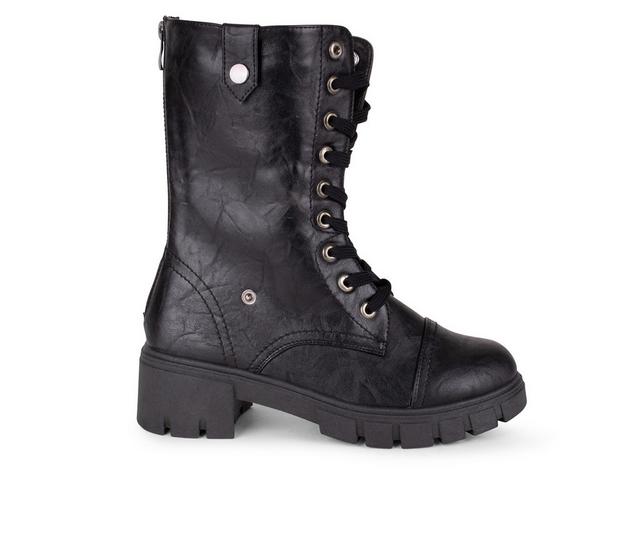 Women's Wanted Breslin Mid Calf Combat Boots in Black color