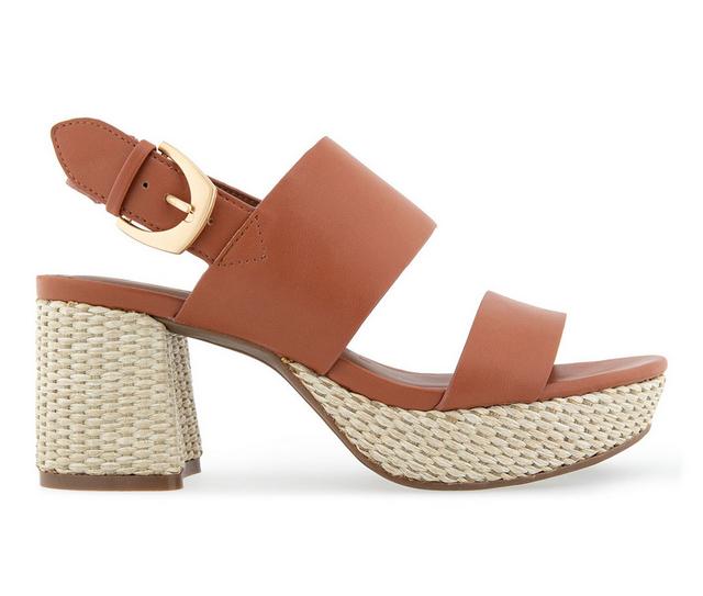 Women's Aerosoles Camilia Platform Dress Sandals in Ginger Bread color