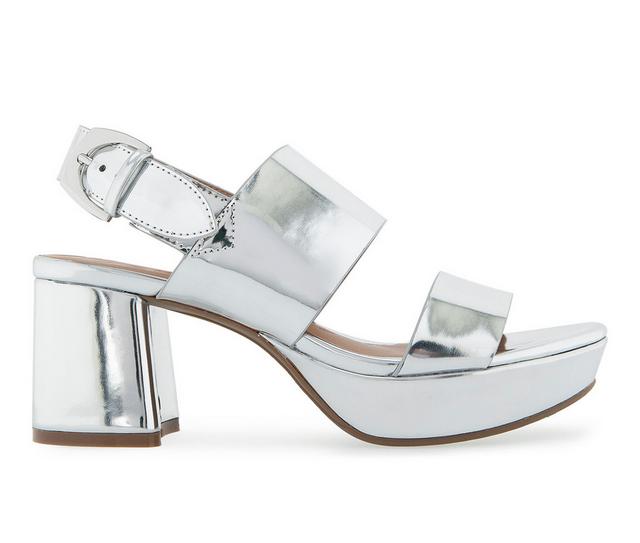 Women's Aerosoles Aerosoles Platform Dress Sandals in Silver Metallic color